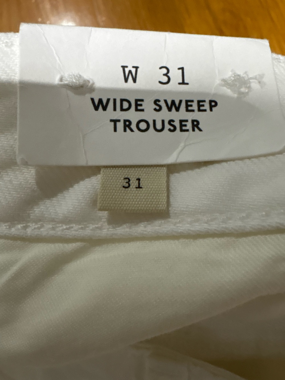 Madewell Wide Sweep Trousers White Size 31 NWT Wide Leg High Rise - Picture 5 of 11